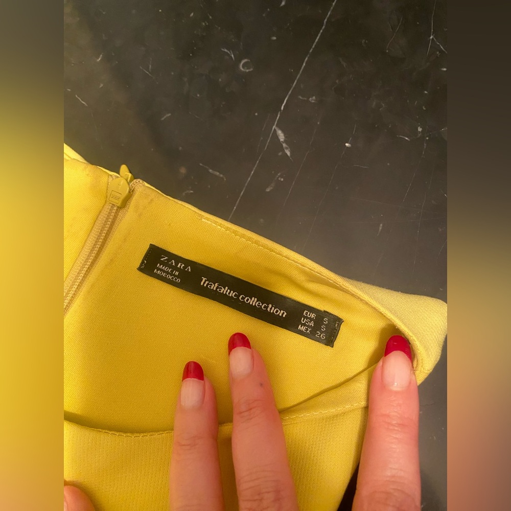 Yellow ZARA cutout dress - Picture 9 of 14